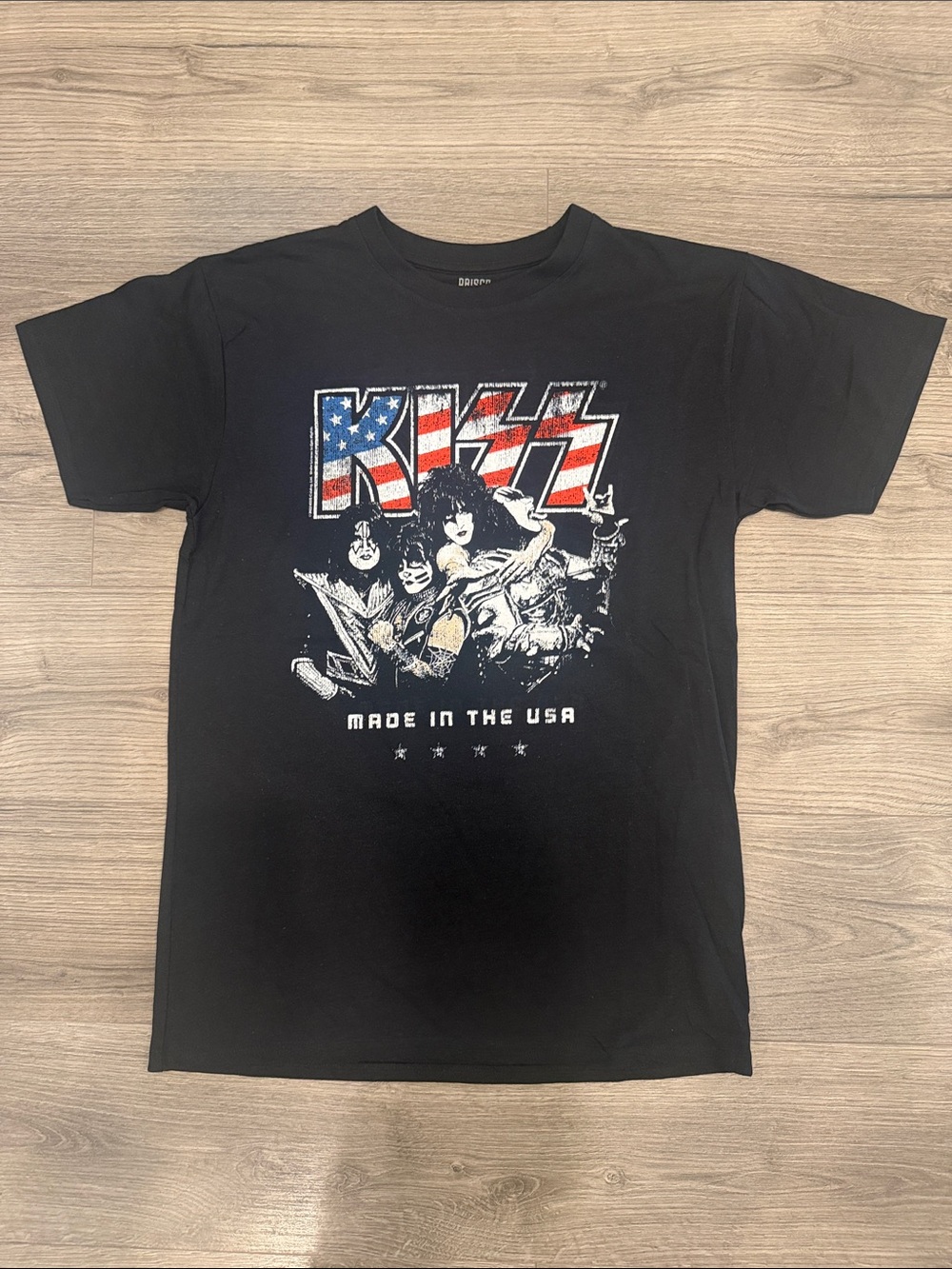 KISS American Flag In The Logo Made In The USA Band Tee Shirt Women’s Size XL